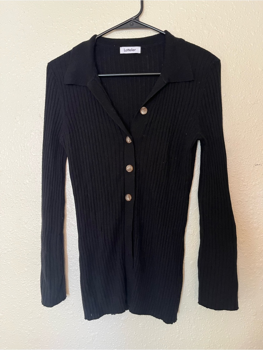 Lattelier black long sleeve top